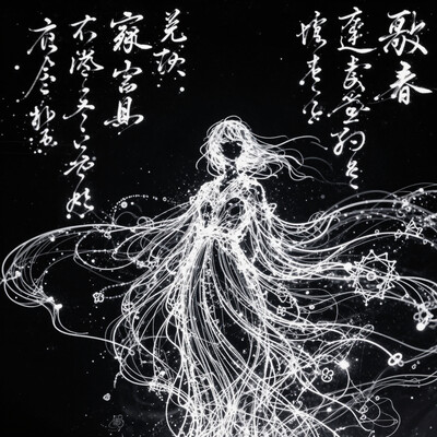 (in Otomo Katsuhiro style:1.2), masterpiece, high-quality, An electric poet, her form an outline of neon wires against a dark backdrop, each line flowing in calligraphic strokes as if shes made of flowing ink, Shes surrounded by floating glowing symbols that shift with her movements like characters in an illuminated manuscript forming abstract poetry in the air, neon calligraphy, electric verse, illuminated symbols, (Stylized neon minimalism with flowing linework and a dark, high-contrast palette:1.1), (elaborate fine details:1.1), (hyperdetailed:1.1), (intricate details:1.0), (Refined details:1.1), (best quality:1.1), (high resolution:1.2)