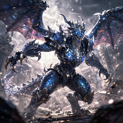 8K, depth of field, focused subject, dynamic angle, best quality, movie perspective, BREAK, league of legends league of legends, official art, photorealistic, active pose, movement pose, action pose, __COLOR__, in the style of League of Legends, masterpiece, best quality, amazing quality, ultra-detailed, high resolution, 8k, epic atmosphere, (Shyvana, League of Legends:1.4), the Half-Dragon, dragon knight, heroic pose, powerful, determined, fierce, dragon form, hybrid form, humanoid with dragon features, scales, wings, sharp claws, glowing eyes, armor, silver and blue colors, intricate details, dynamic pose, standing tall, wings spread, cinematic lighting, dramatic shadows, high contrast, vivid colors, depth of field, photorealistic details, intricate shading, cinematic perspective, fantasy, epic, powerful, ominous presence, action scene, detailed textures, realistic scales, glowing energy, background: battlefield, ruins, stormy sky, chaotic atmosphere, destruction, cinematic composition, dynamic movement. masterpiece, best quality, amazing quality, very aesthetic, absurdres, newest, volumetric lighting, ambient occlusion, raytraced, soft lighting, blum effect, masterpiece, absolutely eye-catching, particles, glow, shining, intricate cinematic background