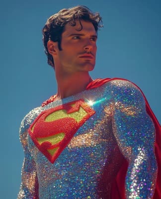 Superman Turning Red Metal