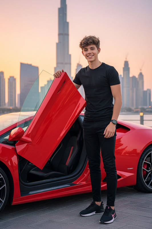Take photo with supercar