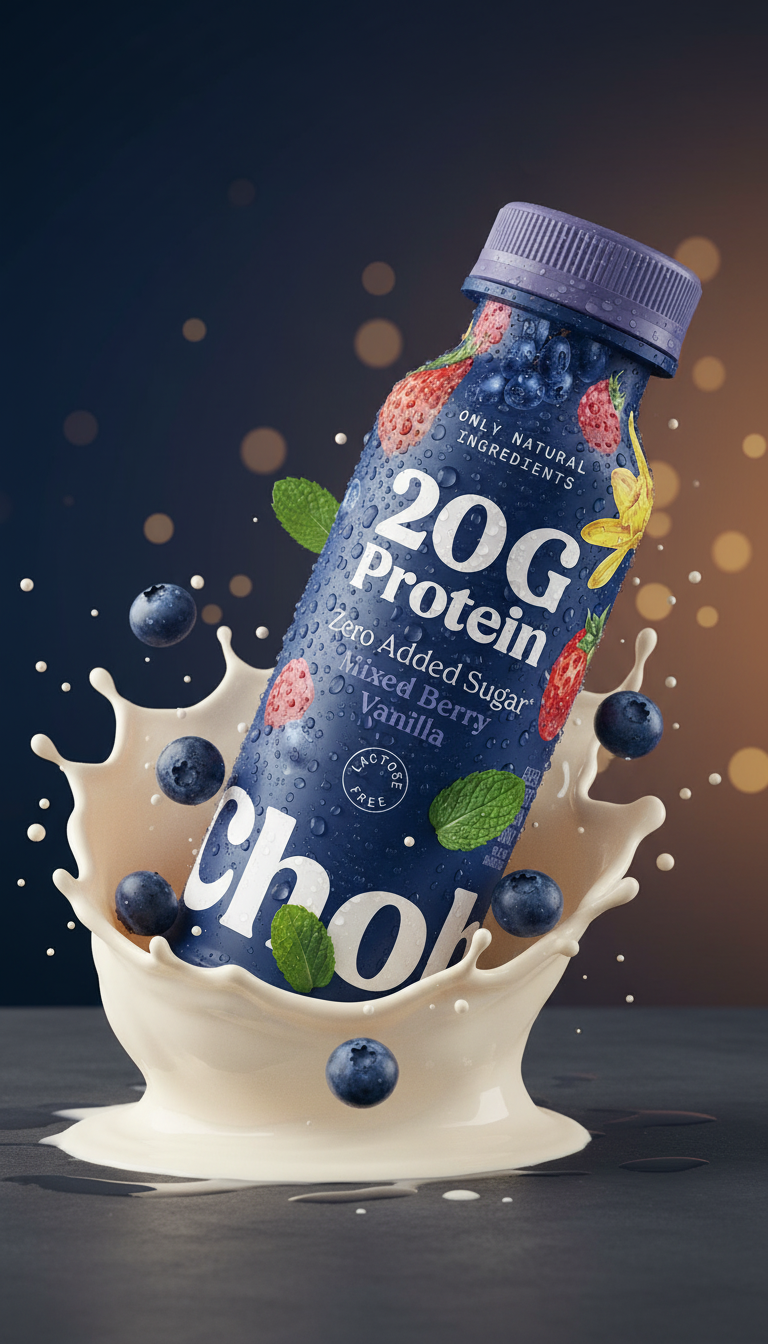 Protein Drink Bottle Advertisement