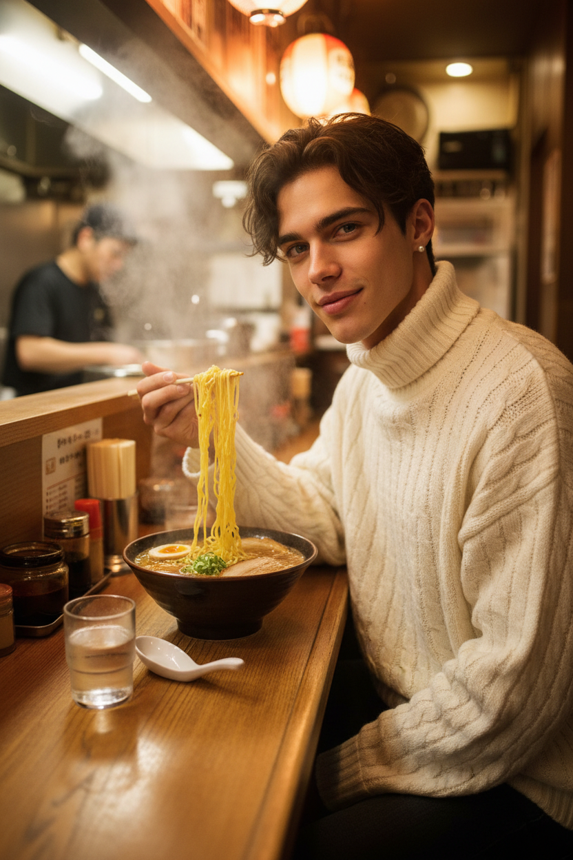 Tokyo ramen counter