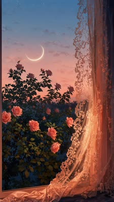 Curtains swaying