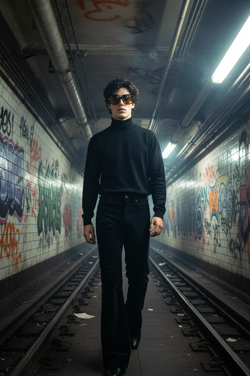 70s Subway Walk Cinematic Shot