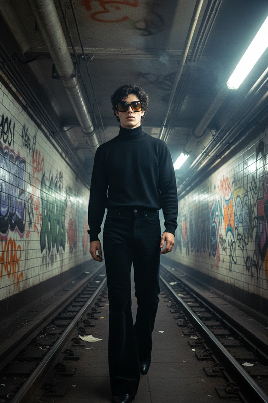70s Subway Walk Cinematic Shot