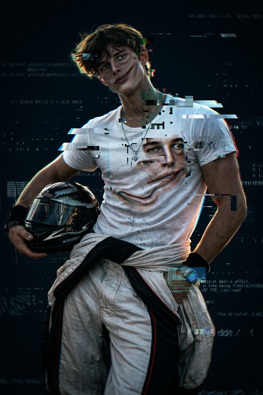 Distorted Glitch Face Effect