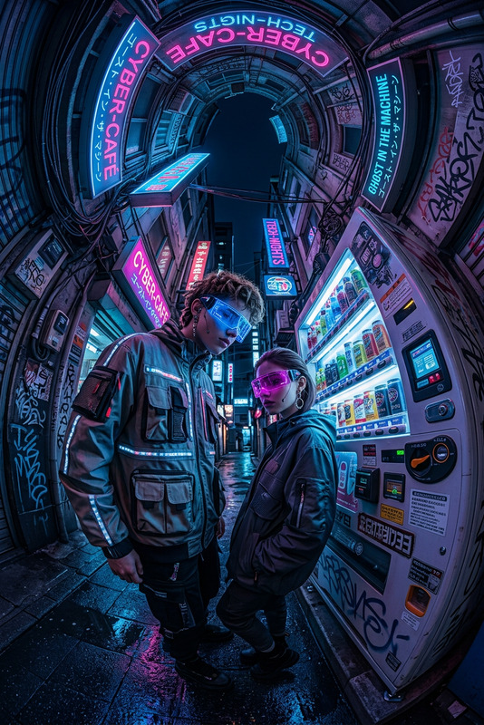 360 Neon Alley Fashion Shot