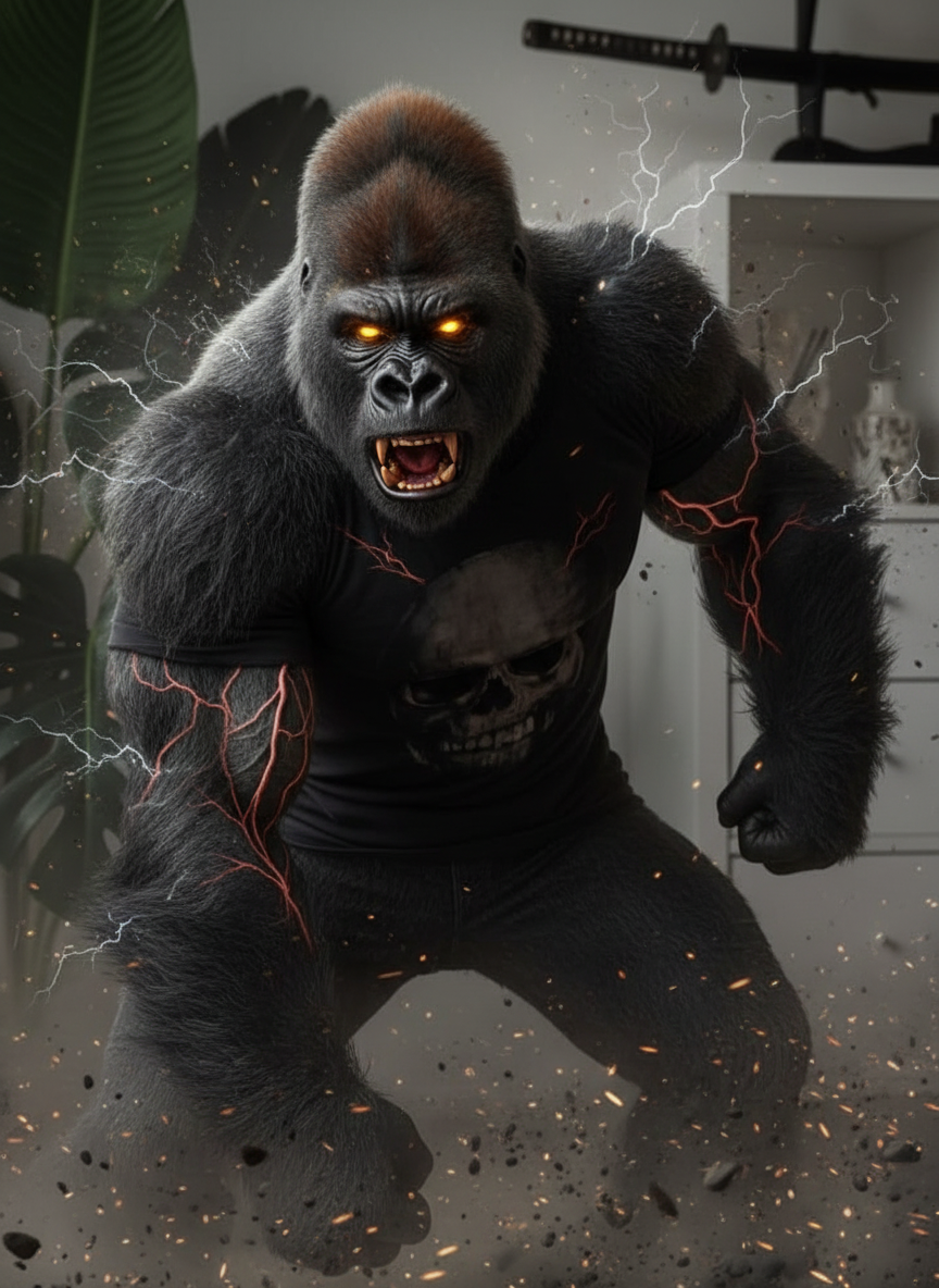 Angry gorilla