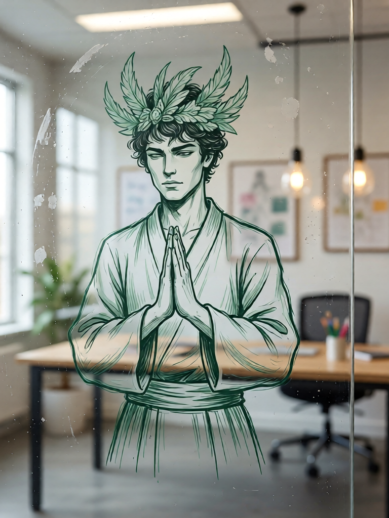 Green Marker Glass Sketch