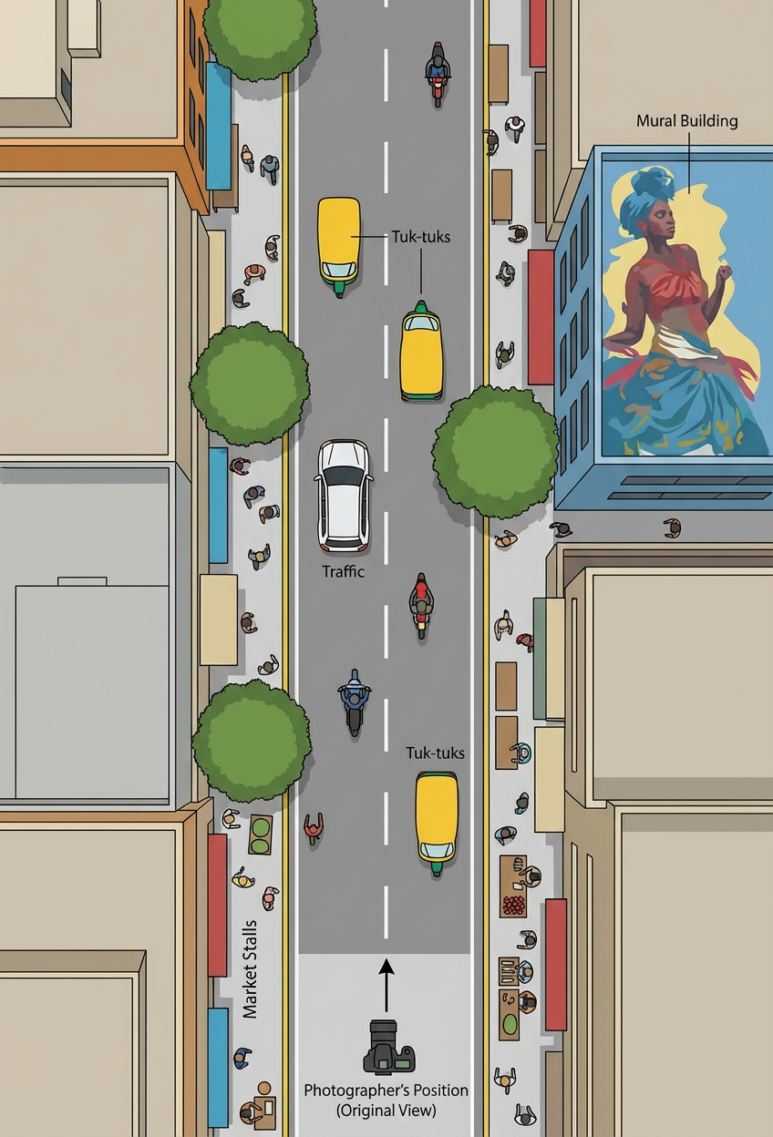 Top-Down Perspective Map