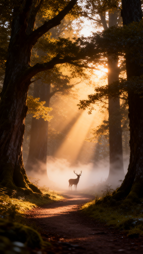Whispering Dawn in the Ancient Forest