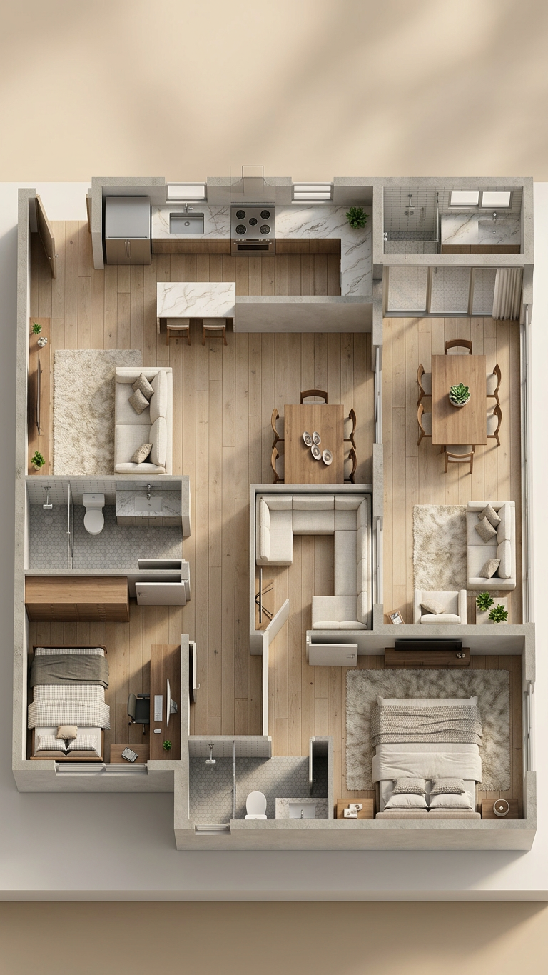 Isometric Photoreal House Render