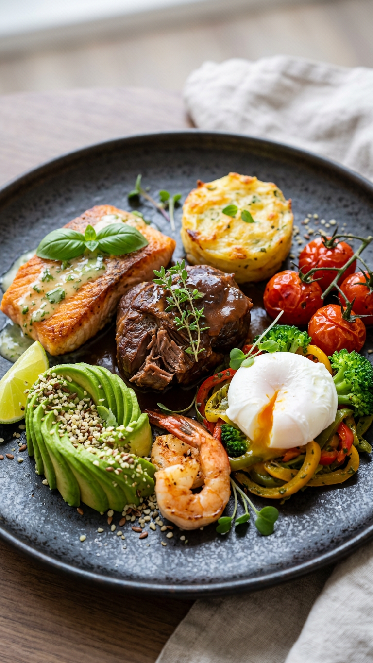 Delicious dish from raw ingredients