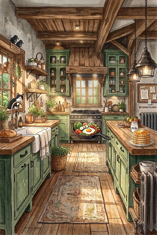 Cozy Ghibli Pancake Kitchen