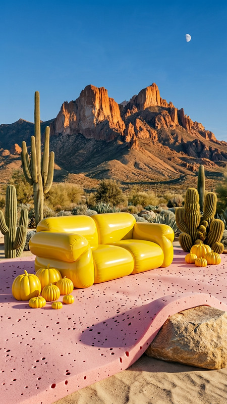 Yellow Sofa Desert Dream