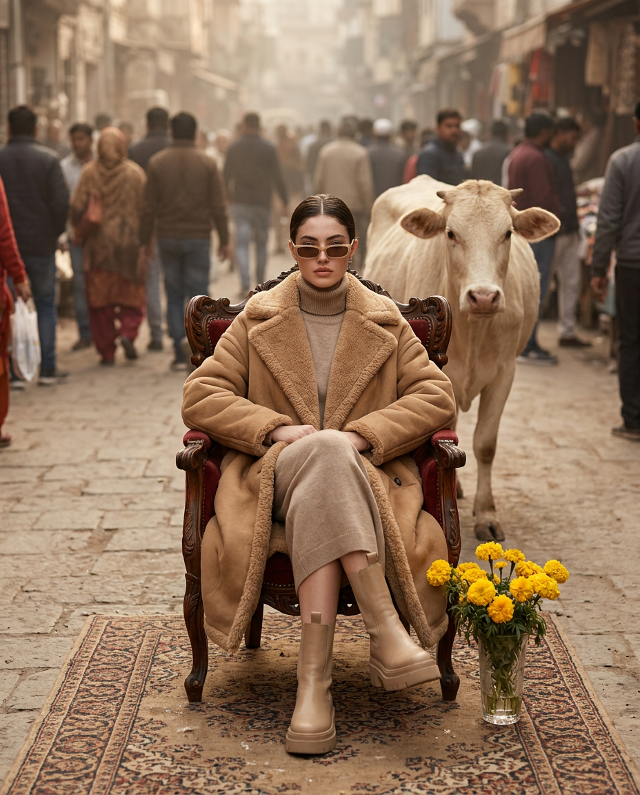Street Throne Cow Editorial