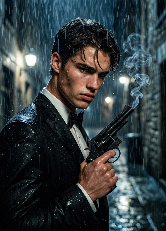 Rain Revolver Shot