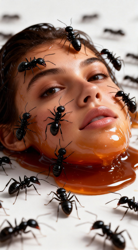 Ants on Face