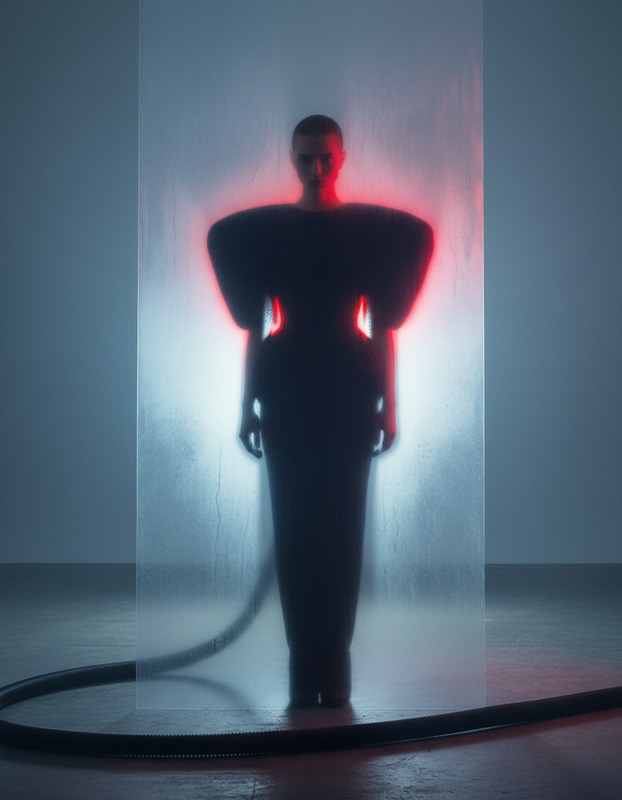 Crimson Backlit Plexiglass Couture