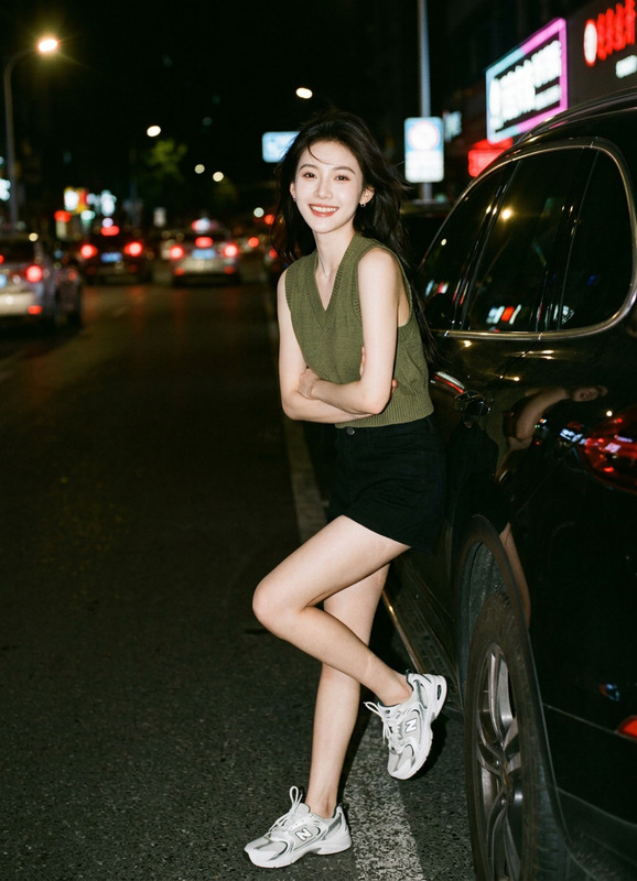 Night Street Flash Portrait