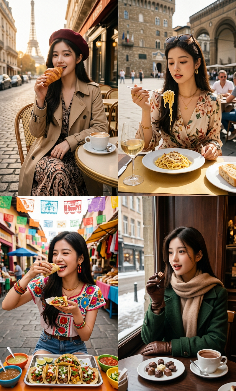 Global Food Fashion Collage