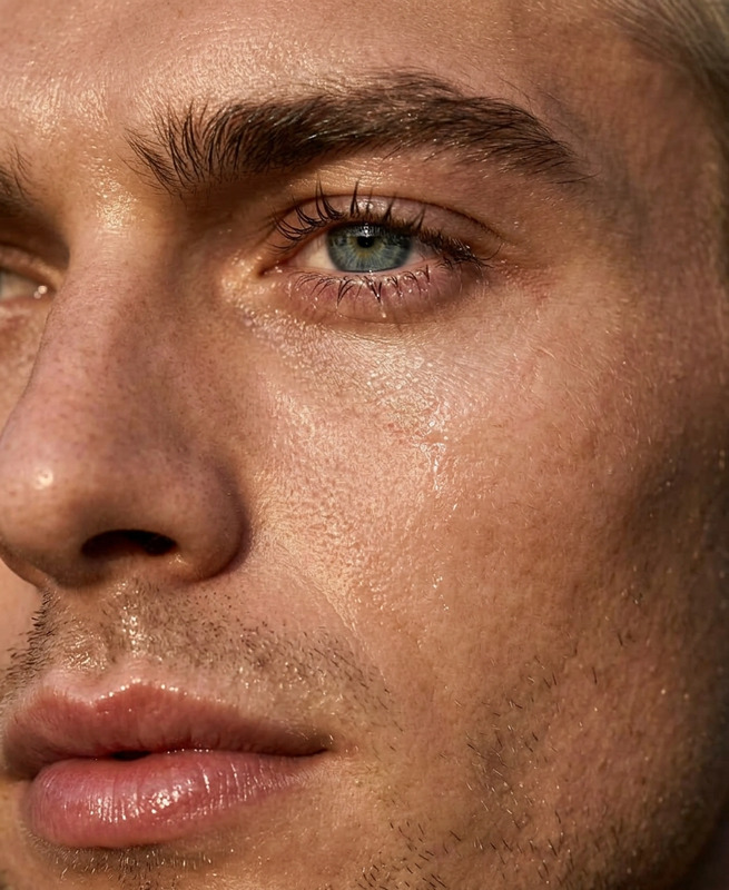 Wet Macro Left Face