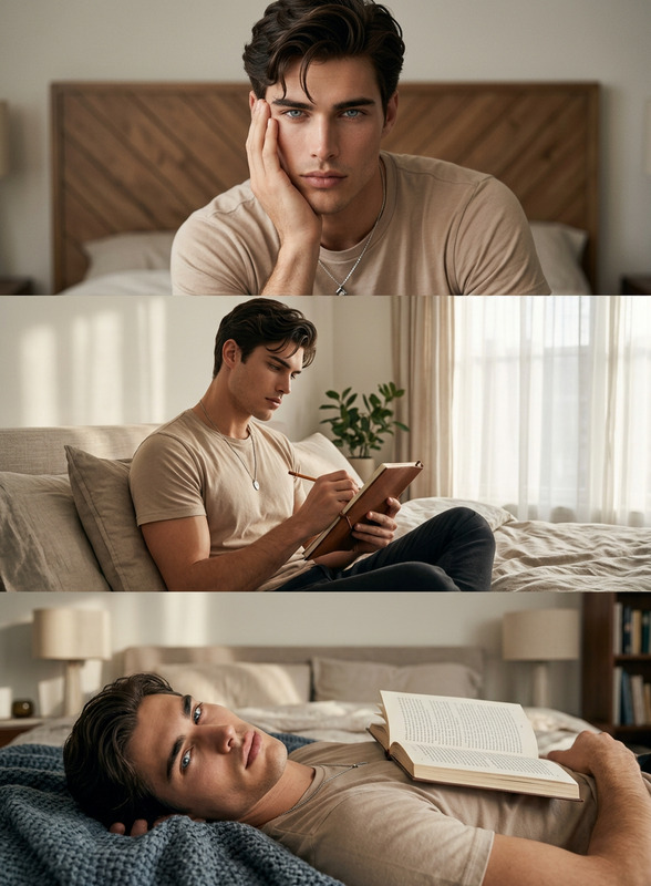 Cozy Bedroom Triptych
