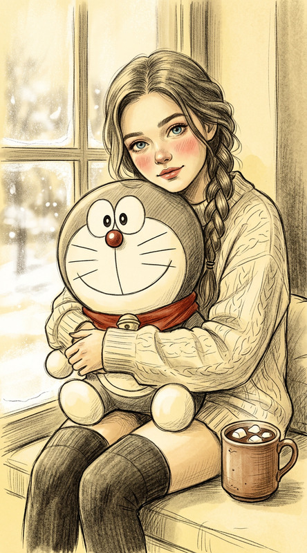 Cozy Doraemon Sketch