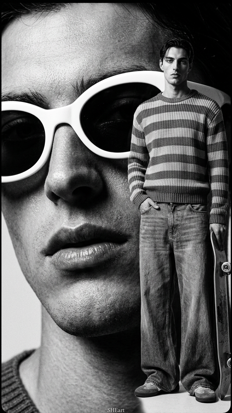 High-Fashion Dual Plane Editorial Portrait