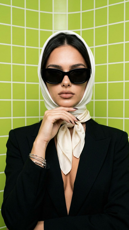 Lime Tile High-Fashion Editorial