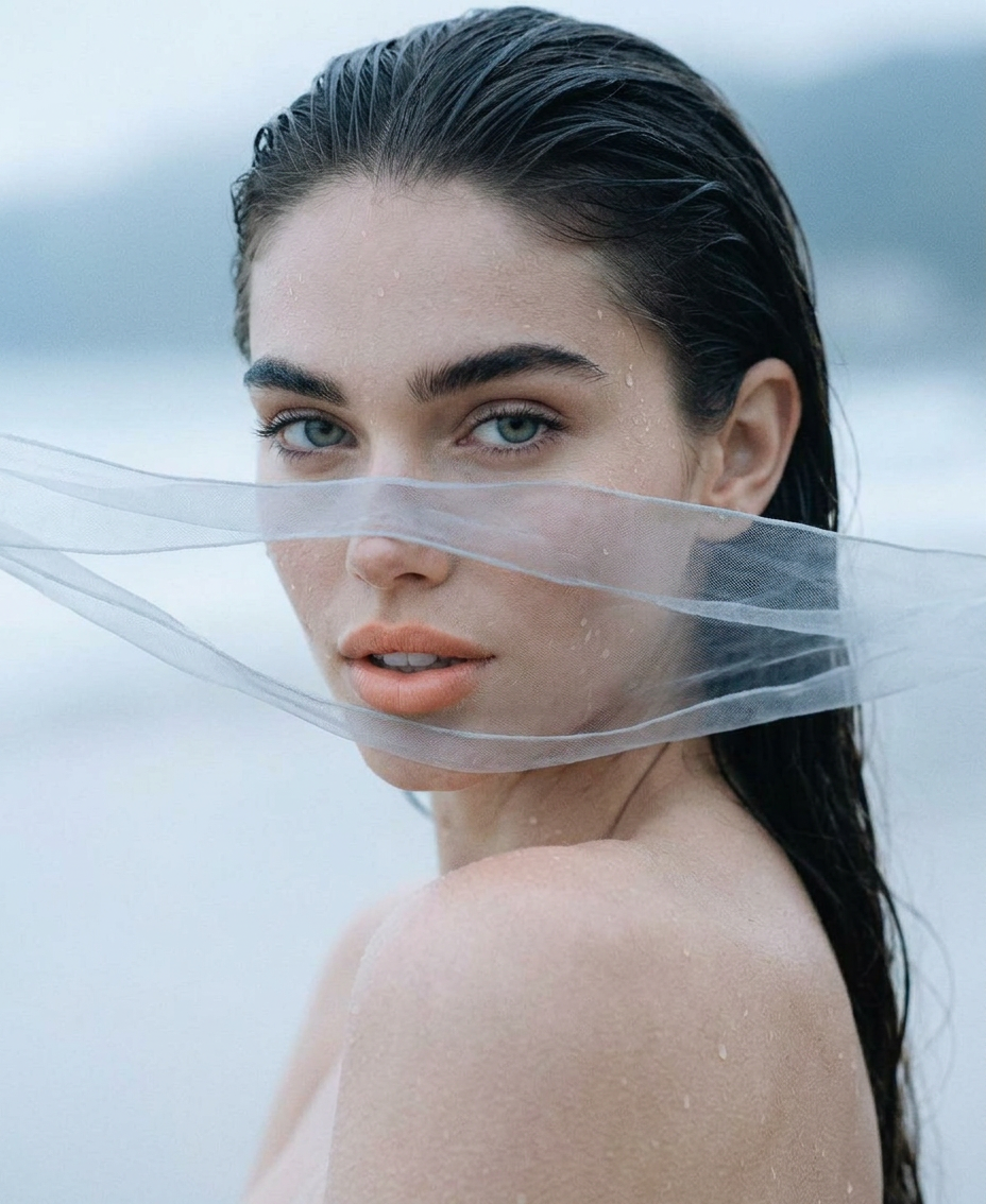 Ethereal Coastal Fashion Portrait