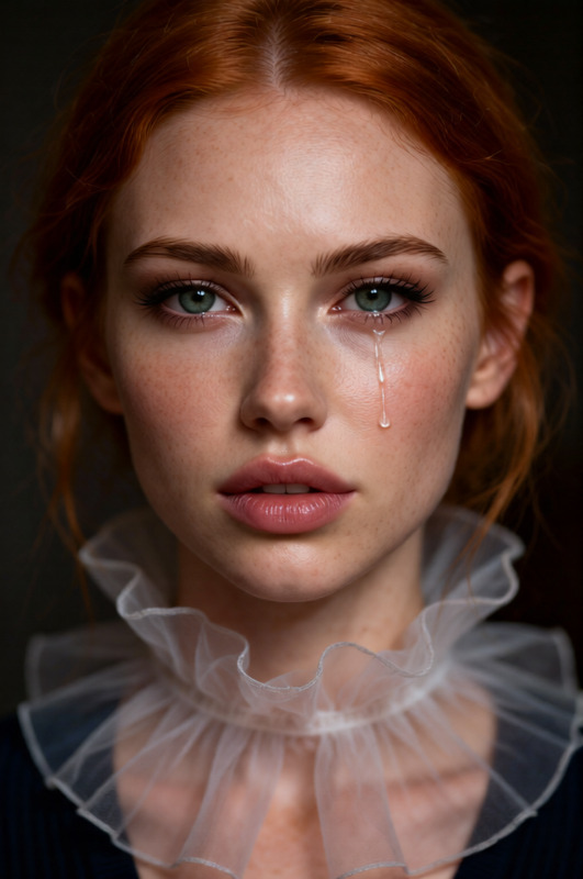 Emotional Freckled Portrait