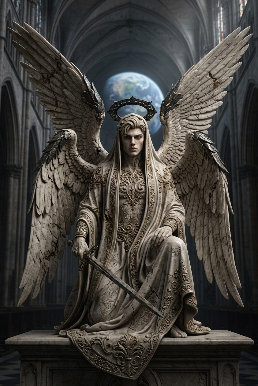 Fallen Celestial Sculpture