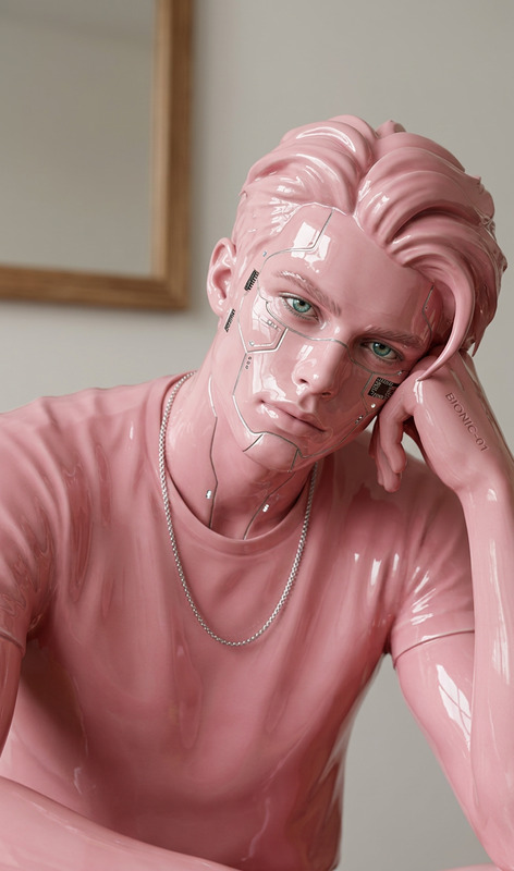 Pink Bionic Sculpture