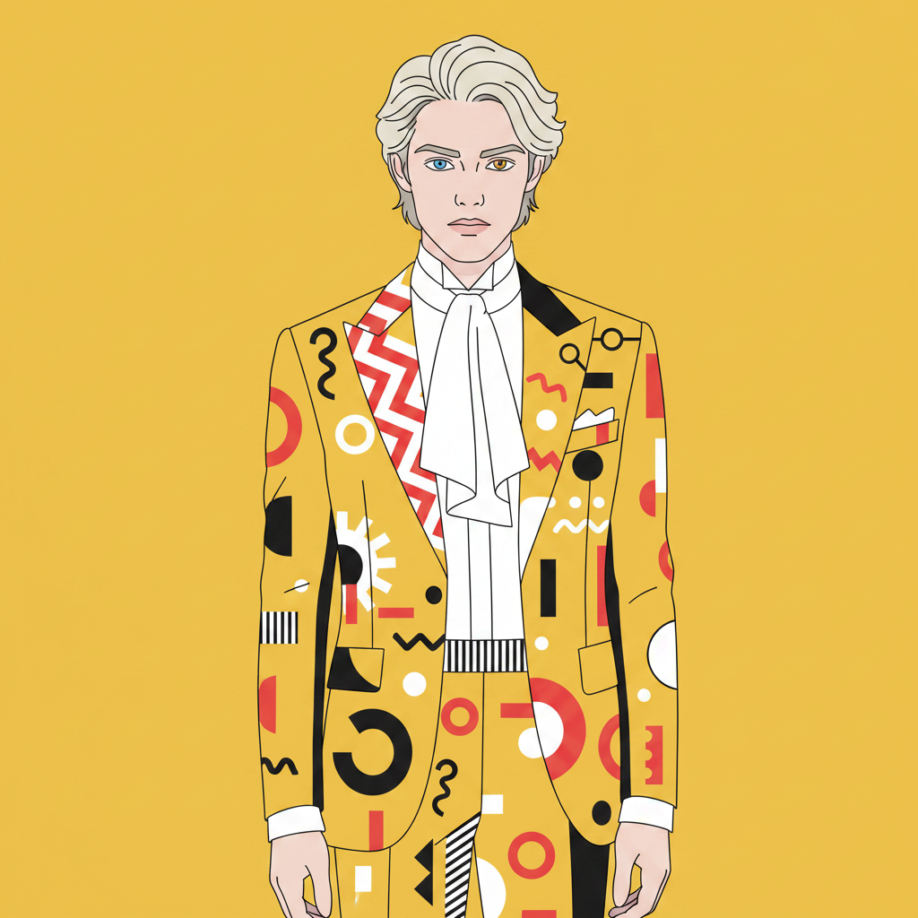 Memphis Fashion Minimal Portrait