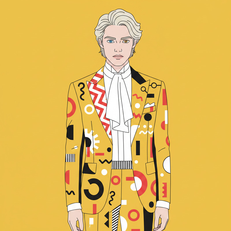 Memphis Fashion Minimal Portrait