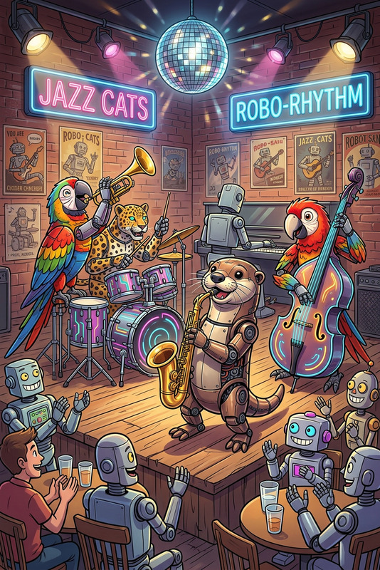 Neon Jazz Robot Ensemble