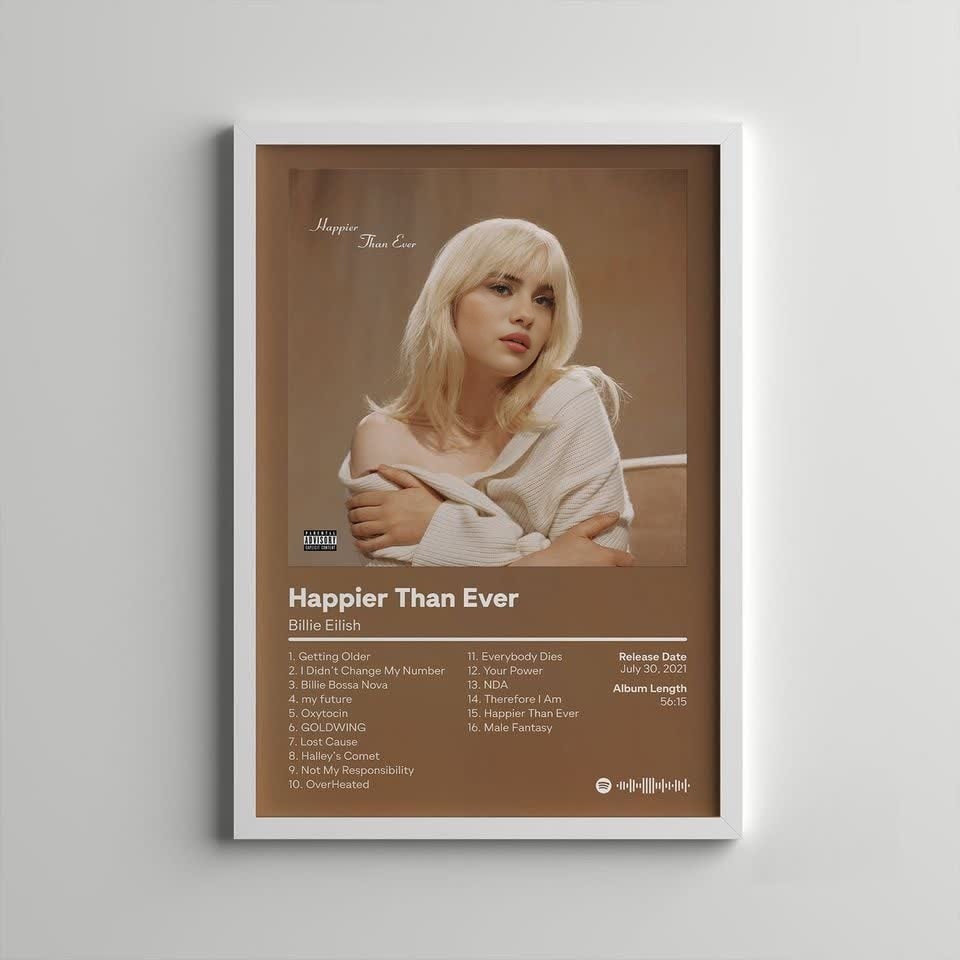 Billie Eilish Happier Than Ever Album Cover Portrait