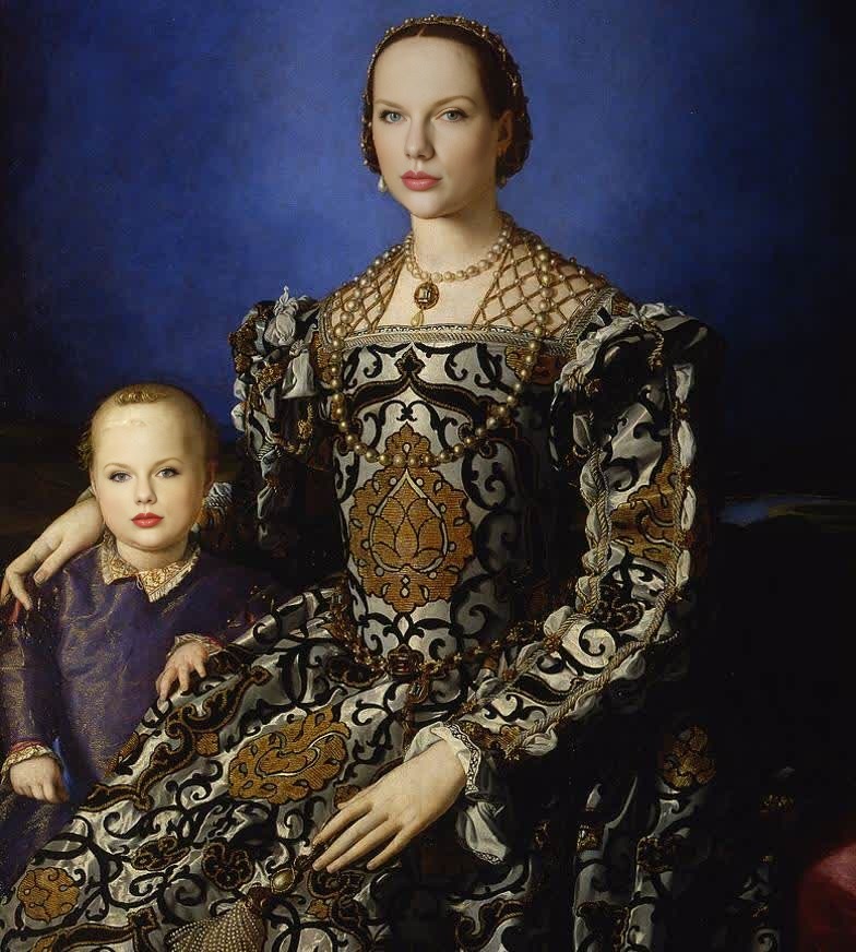 Eleanor Of Toledo Bronzino Oil Painting Portrait