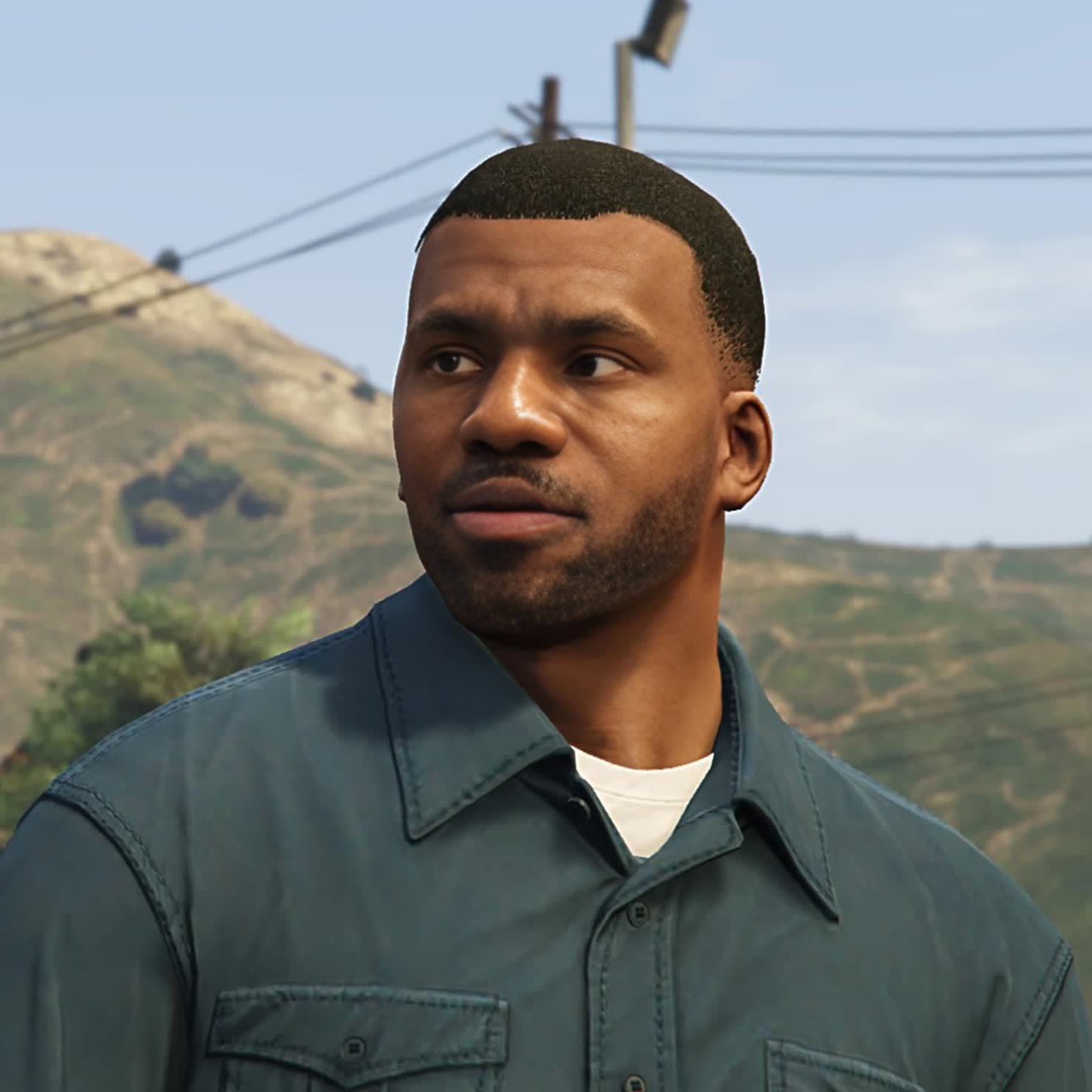 Franklin Clinton Gta V Photorealistic Portrait