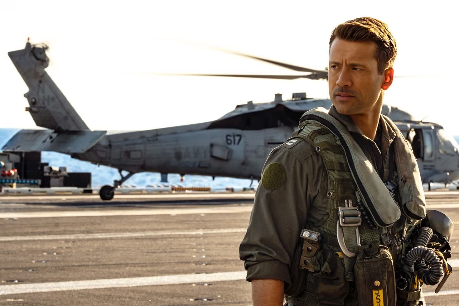 Glen Powell Top Gun Maverick Promotional Portrait