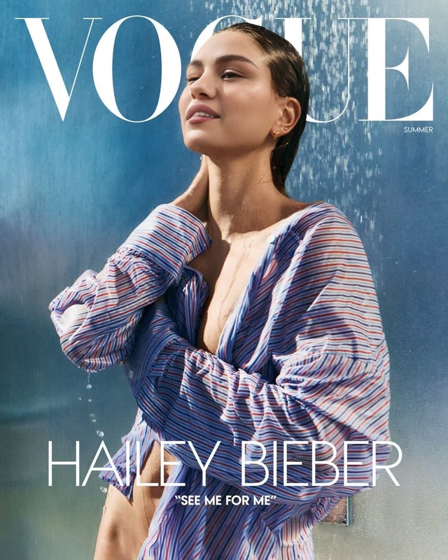 Hailey Bieber Vogue Editorial Portrait