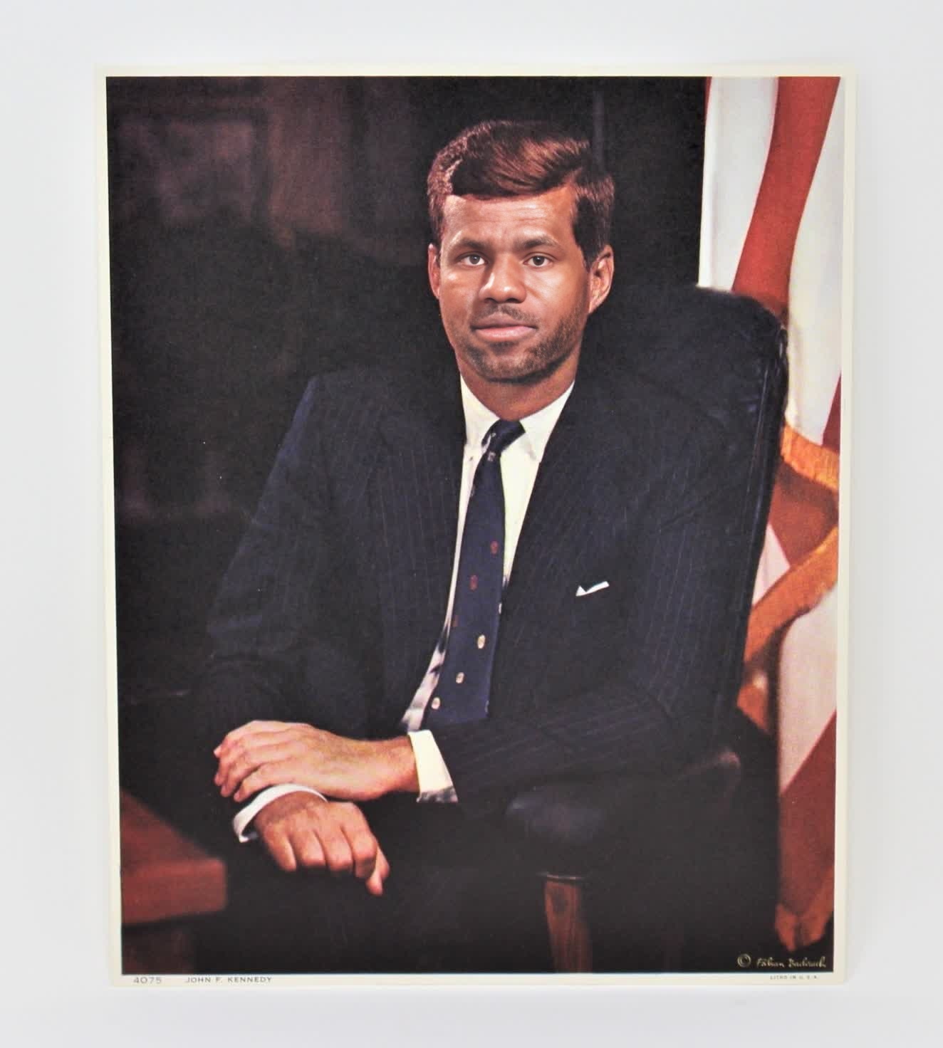 John F Kennedy President Archival Portrait