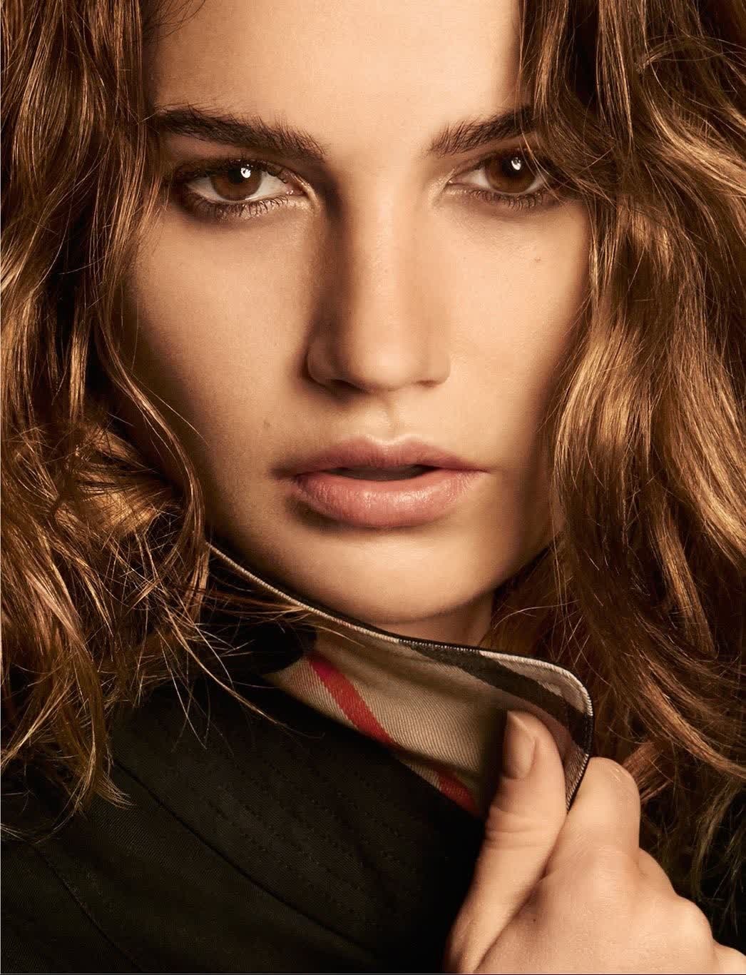 Lily James Burberry Campaign Portrait