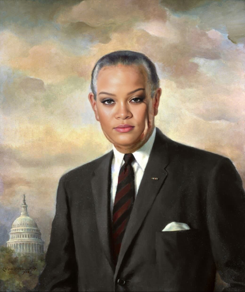 Lyndon B Johnson President Archival Portrait