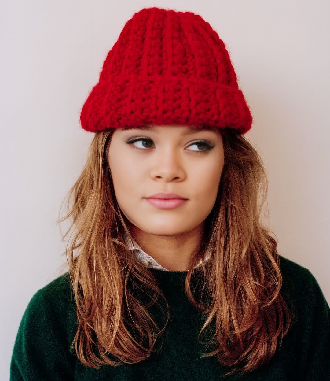 Marie Ulven Girl In Red IM Doing It Again Babe Portrait