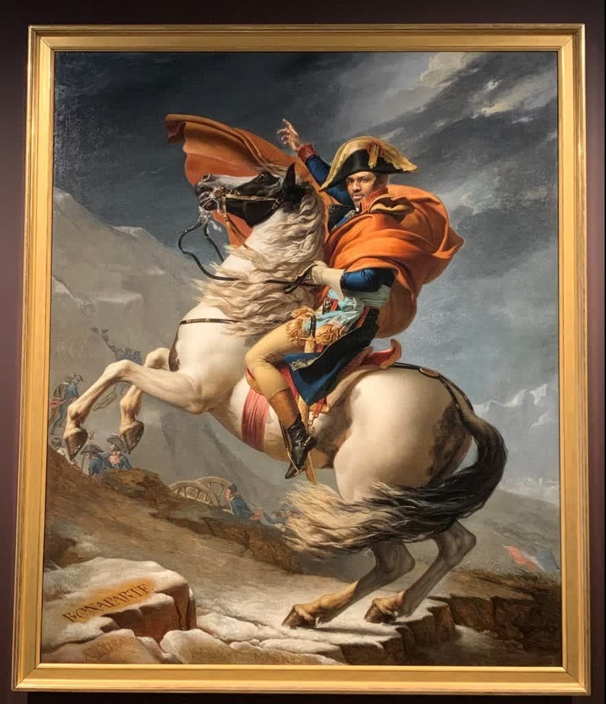 Napoleon Crossing The Alps Jacques-Louis David Oil Painting