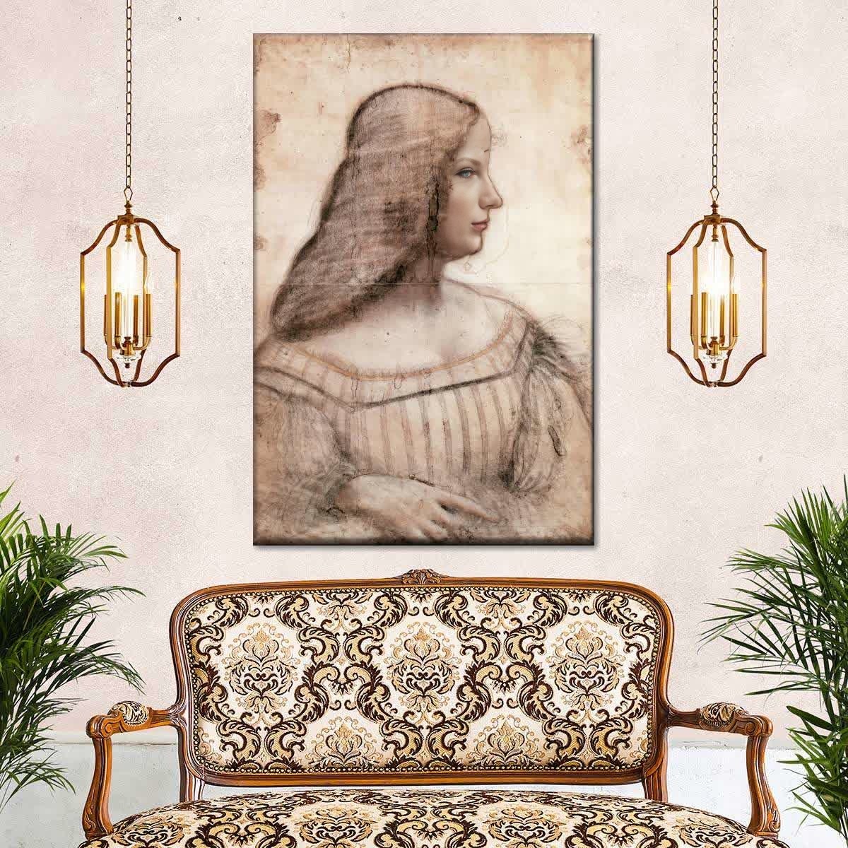 Portrait Of Isabella DEste Leonardo Da Vinci Oil Painting