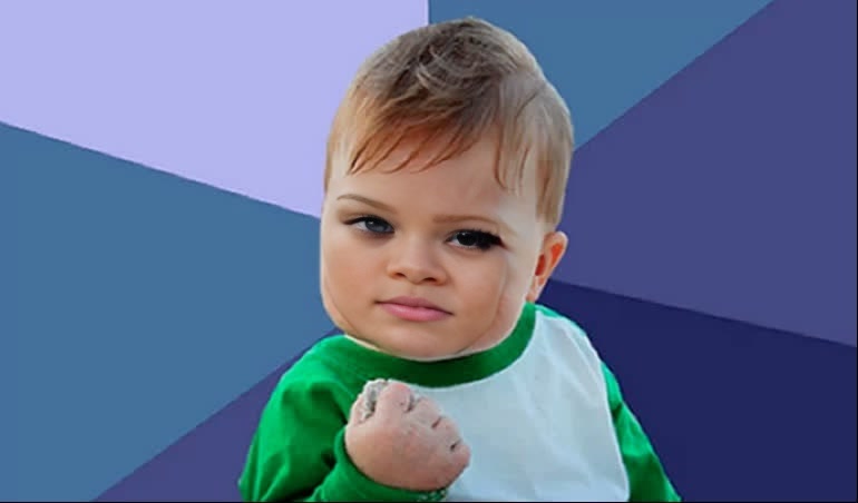 Success Kid Viral Meme Portrait