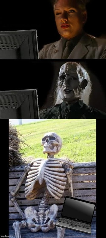 Waiting Skeleton Meme Humanized Portrait